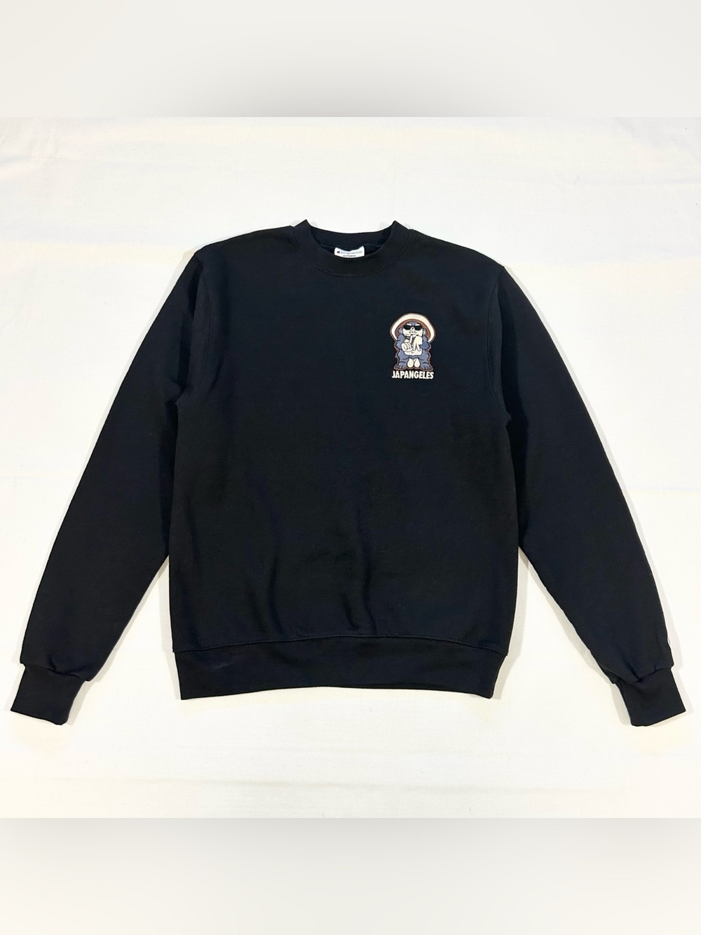 Champion Eco x Japangeles Little Tokyo LA Mens Small Crewneck Sweatshirt Black